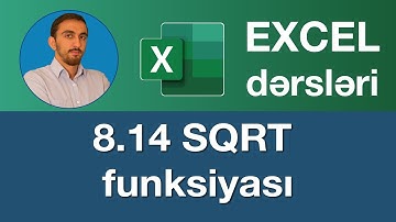 Excel dərsləri - 8.14 Exceldə SQRT funksiyası I Excelde Karekök fonksiyonu
