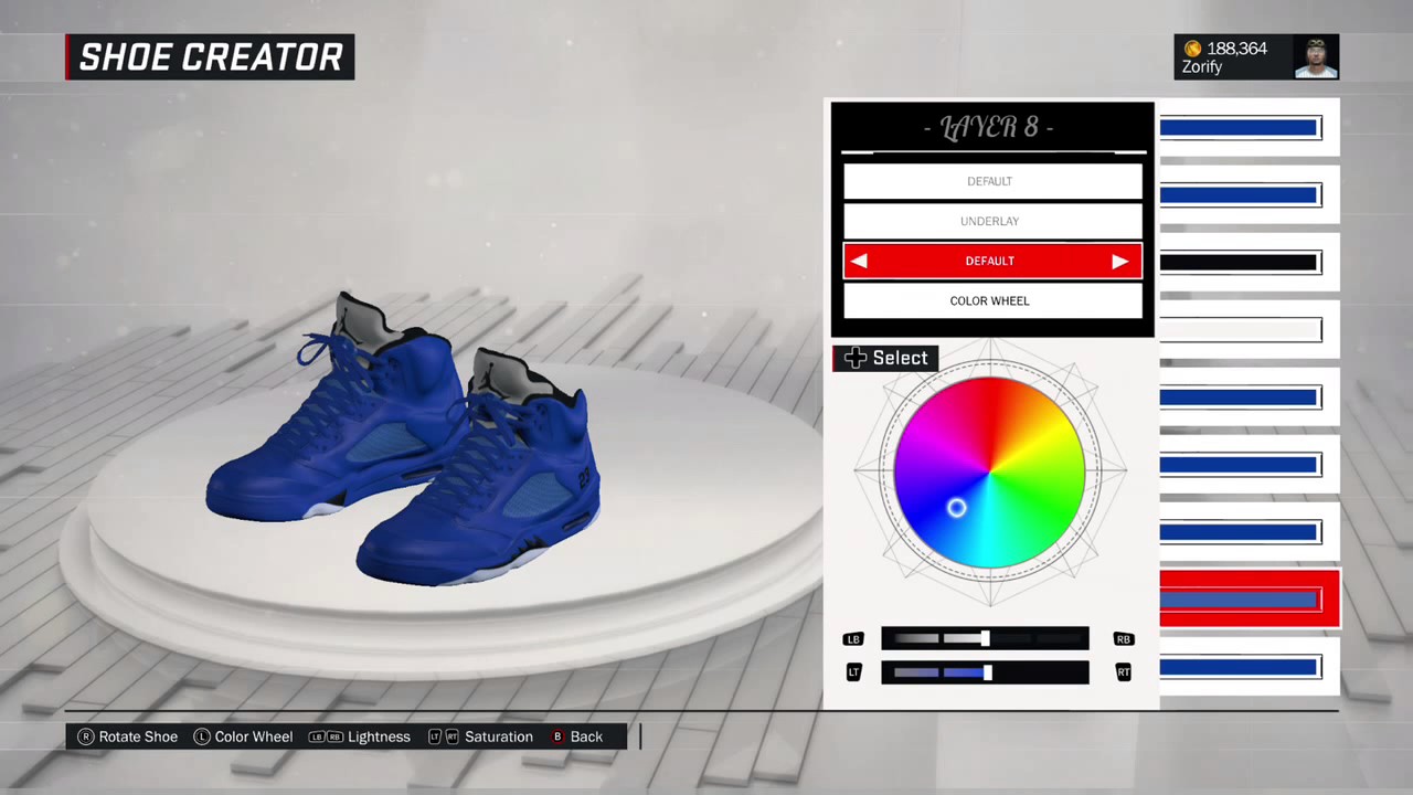 NBA 2K17 Shoe Creator - Air Jordan 5 Custom "Blue Suede"
