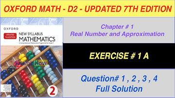 D2 Math Exercise 1A Question 1 Updated  7th edition | Ex 1A Q-1 to Q4 | Oxford Math | Full Solution