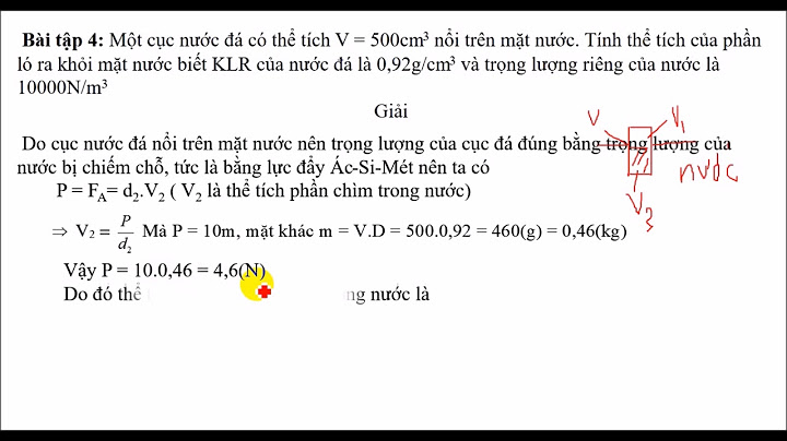 Các bài tập về lực đẩy ác si mét violet