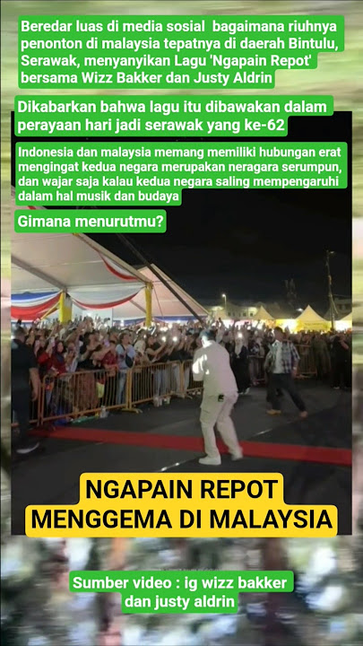 'Ngapain Repot' Menggema di Malaysia #ngapainrepot #sarawak #malaysia #wizzbaker #justyaldrin #fyp