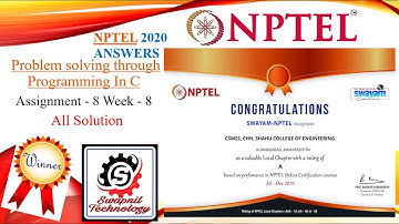Problem solving through Programming In C || NPTEL || Week 8 Assignment8 ||Programming ||All Solution