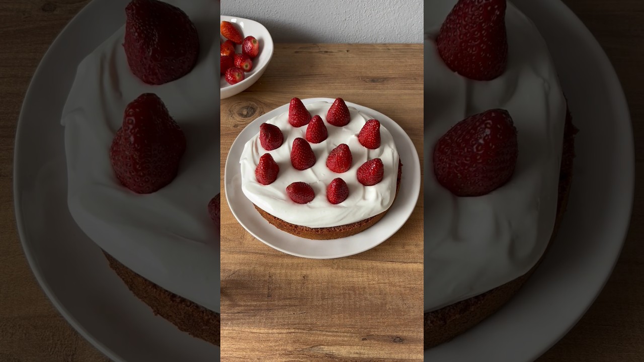 Cheesecake tadında pratik çilekli pasta tarifi