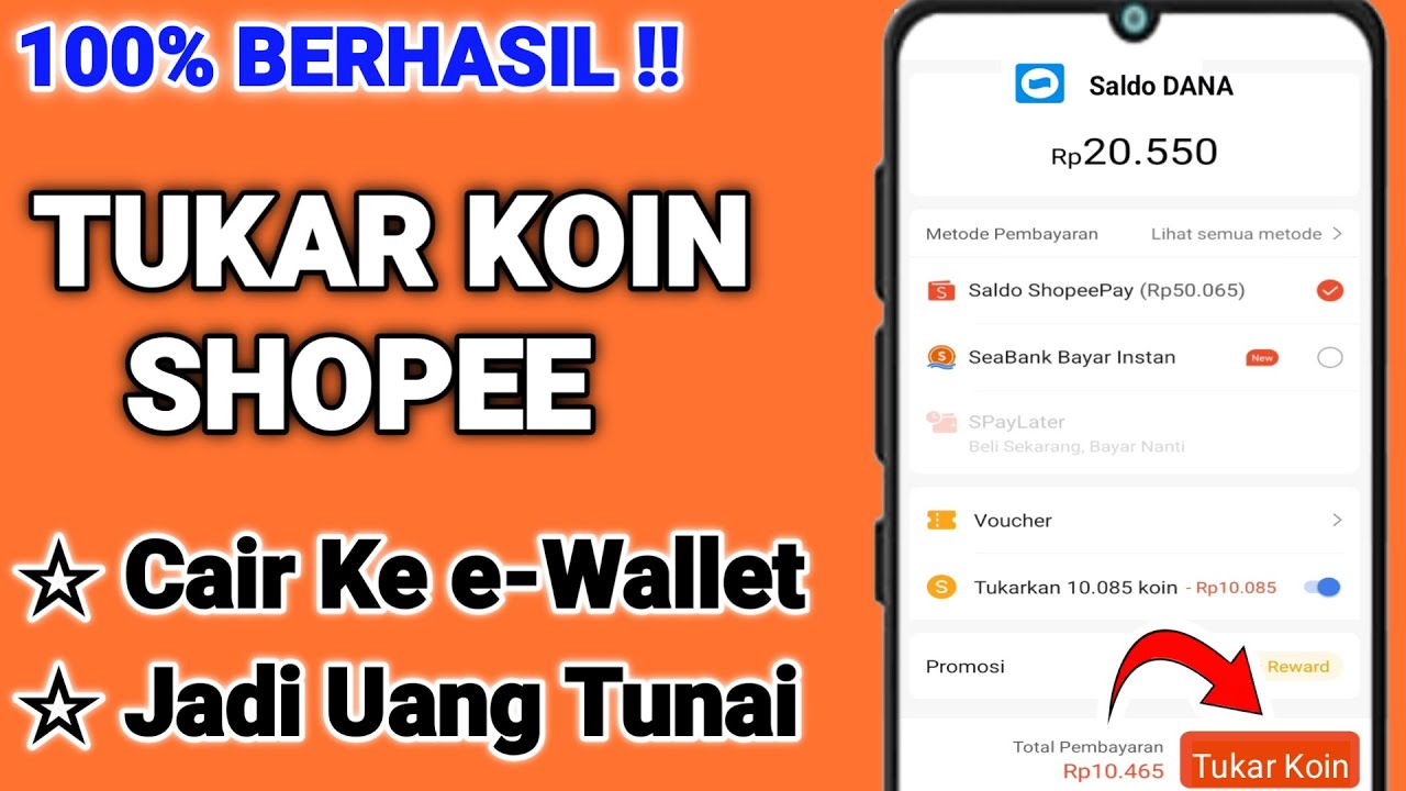 Berhasil | Cara Ubah Koin Shopee Jadi Uang Tunai Terbaru, Koin Shopee Jadi Saldo e-wallet 2025