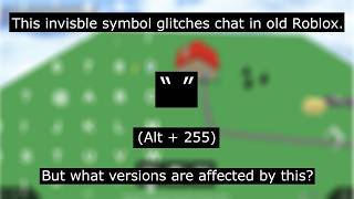 Which old Roblox clients is affected by this chat glitch