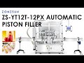 How To Use ZONESUN ZS-YT12T-12PX 12 Nozzles Servo Motor Paste Filling Machine With Feeding Pump