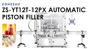 How To Use ZONESUN ZS-YT12T-12PX 12 Nozzles Servo Motor Paste Filling Machine With Feeding Pump