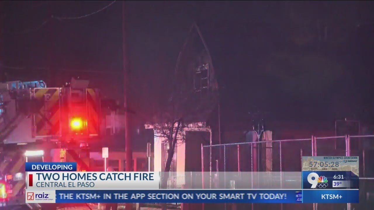 Fire crews extinguish 2 house fires in Central El Paso - YouTube