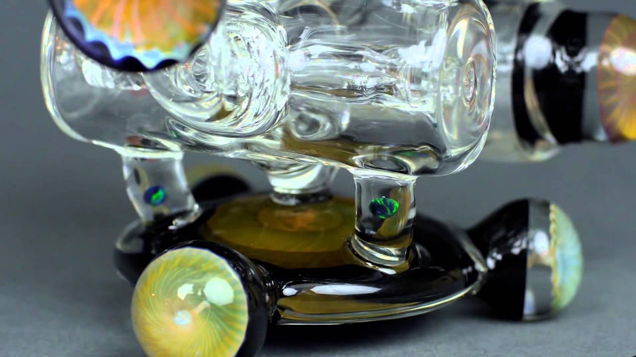 Jahnny Rise Hitman Glass Double Barrel Recycler Torch Tube