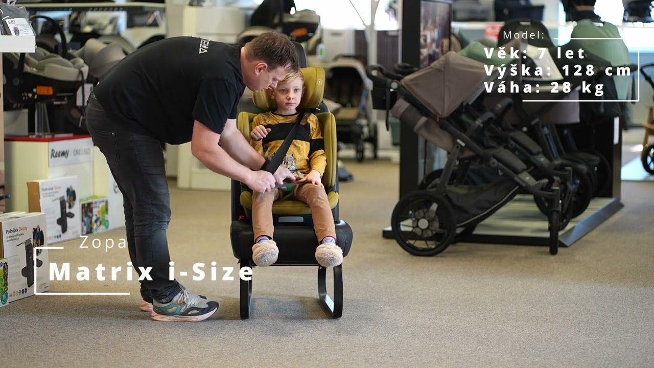 Zopa Matrix i-Size: instalace a usazení dítěte do autosedačky