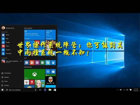 世界操作系统阵营：你可能对其中两种系统一概不知！