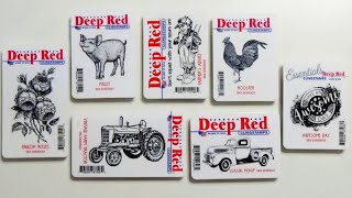 Deep Red Cling Stamps - Unboxing and Review