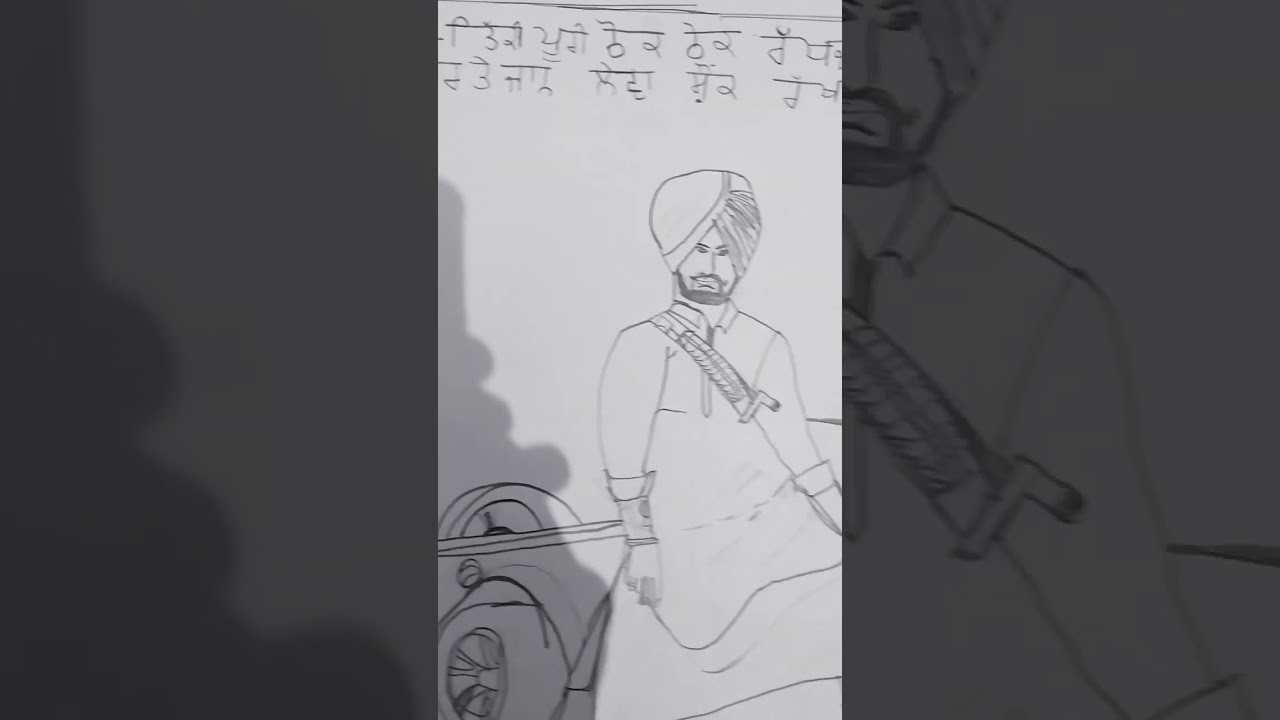 drawing of sidhu moose wala 