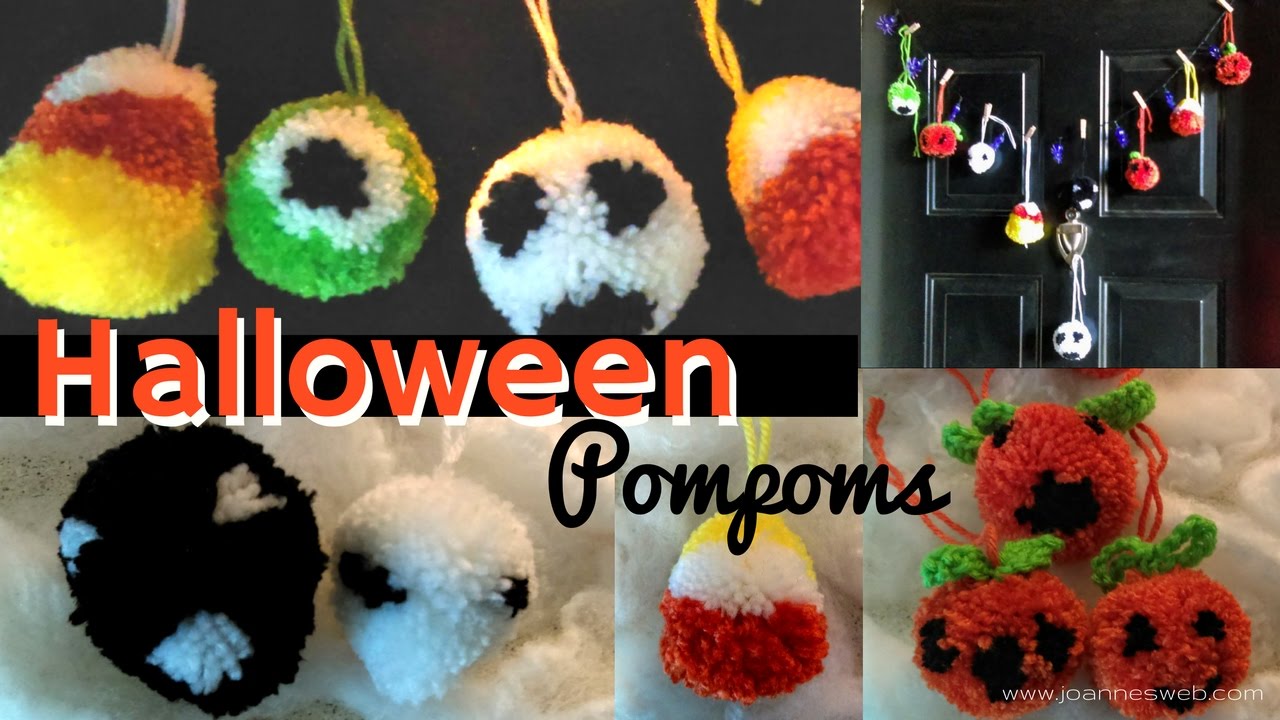 Halloween Pompoms - YouTube