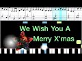 クリスマスソング【We wish you a Merry Christmas】簡単ピアノ Piano easy wow おめでとうクリスマス 楽譜付 ウィーウィッシュユー ア メリークリスマス