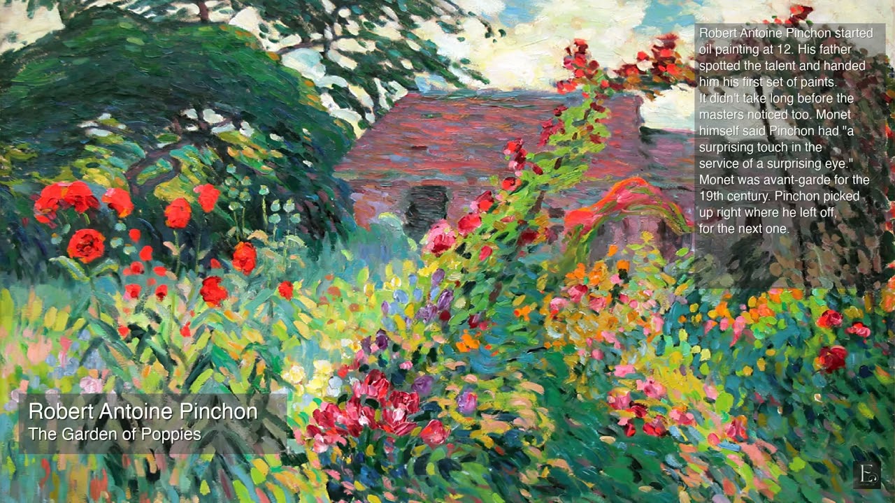 Robert Antoine Pinchon – The Garden of Poppies - 2 Hour Screensaver