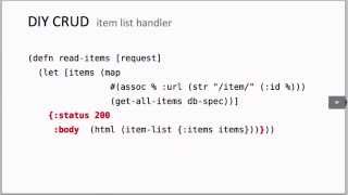 Building CRUD Web Apps in Clojure   Dan Kersten