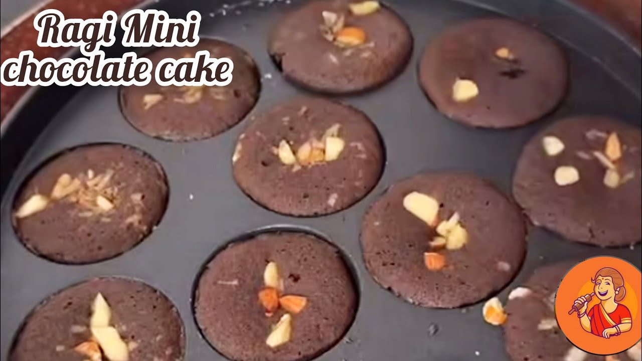 Healthy Ragi Mini Chocolate Cake Guilt Free  - no atta , no maida , no refined sugar , no oven |