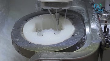 process of wax milling partial frame  in  Ara dental LAB of Korea