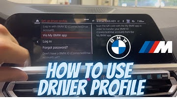 How To Use BMW Driver Profile on iDrive7