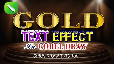 Easy GOLD Text Effect in CorelDraw🔥l 3d Text effect #texteffect