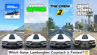 Lamborghini Countach Top Speed Real Racing 3, NFS Unbound, The Crew 2, GTA 5 - Lamborghini Car Game