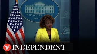 Live: Karine Jean-Pierre holds White House briefing