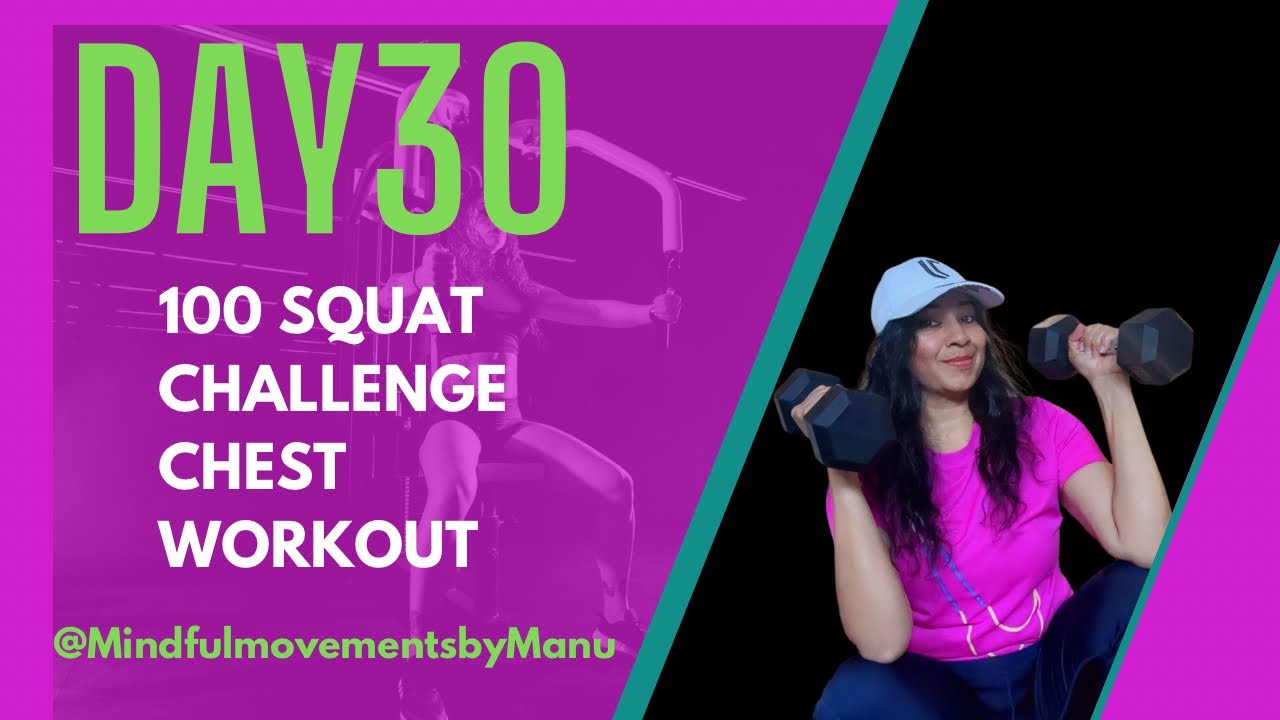 Day 30/30: 100 Squat Challenge + Chest Workout | Strength, Tone & Home Fitness Live