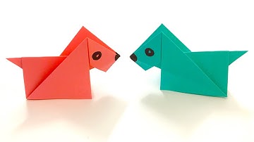 How to make Paper Origami Dog - Sticky Note Origami Dog Easy DIY Paper Crafts Step by Step Tutorial