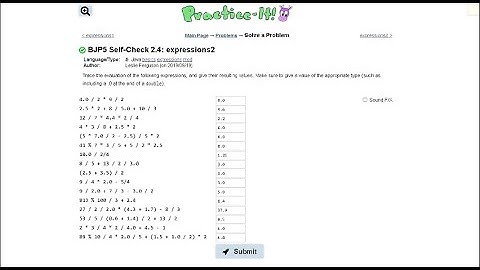 Java Practice-it | Primitive Data and Definite Loops | Self-Check 2.4: expressions2