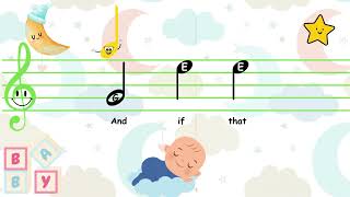 Hush, Little Baby - Music Notes in Treble Clef| Play and sing along with Smiley Note