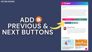 How To Add Previous And Next  Navigation Buttons To Your Blogger Blog Post