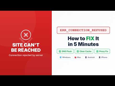ERR_CONNECTION_REFUSED? 9 Quick Fixes That Actually Work (Chrome 2026)