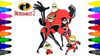 Incredibles 2 Coloring Pages Coloring Mr Incredible Elastigirl Violet Dash Jack Incredibles 2