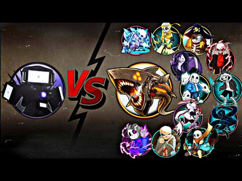 Shadow Fight 2 Titan Tv Man Vs All Legendary Sans & Megalodon | Most Epic Video