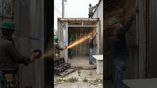 Container Studio Restoration Timelapse 😱 #Shorts