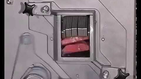 MHS Meat Slicers-Salmon fish slicing, 5 mm slices with gripper frame