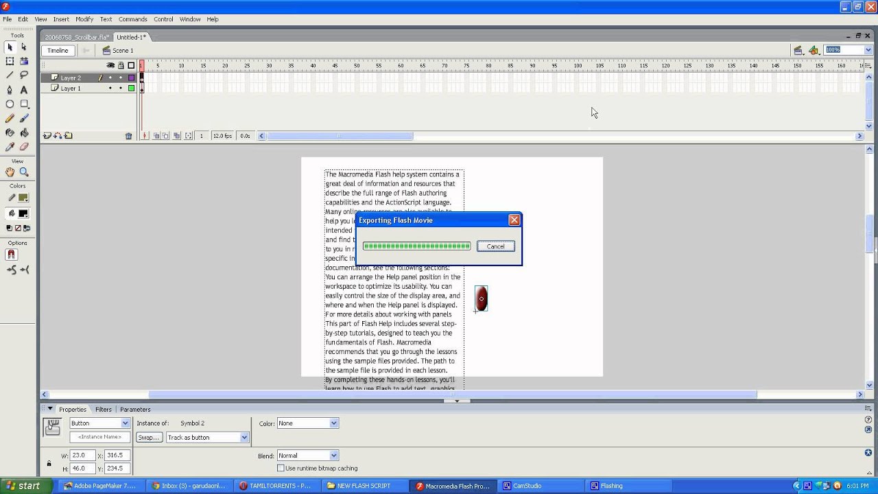 Flash 8 scrollbar - YouTube