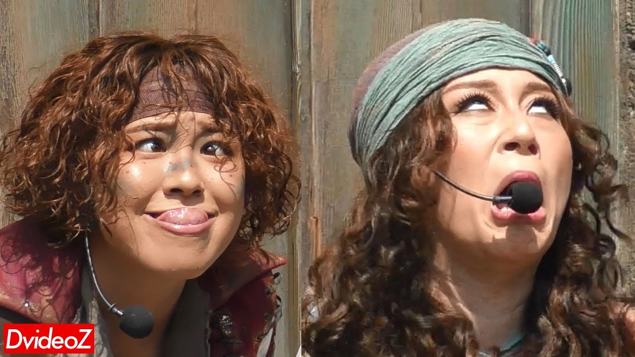 ディズニーシー チップとジュジュビエーヌ衝撃の全力顔マネ 海賊グリ Youtube