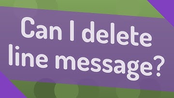Can I delete line message?