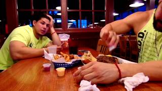 Tony vs 3 pound burger 1 pound fries and a drink