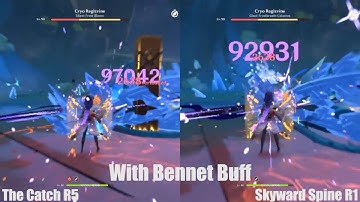 Skyward Spine vs The Catch R5 Damage Comparison Showcase Baal