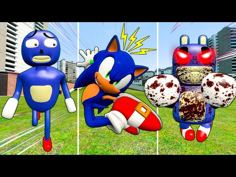 PLAYING AS SUPPER CURSED SONIC 3D SANIC CLONES MEMES in Garry's Mod!