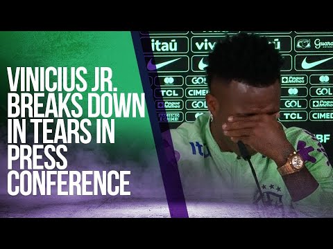 Vinícius broke down in tears during a press conference | HIGHLIGHTS | 03/25/2024