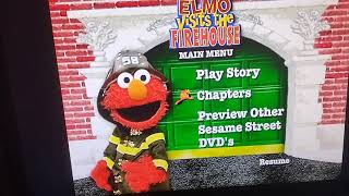 Sesame Street Elmo Visits The Firehouse 2002 Dvd Menu