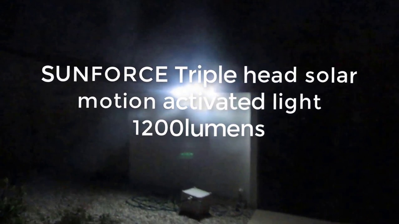Solar motion security light SUNFORCE triple head 1200lumen model82183