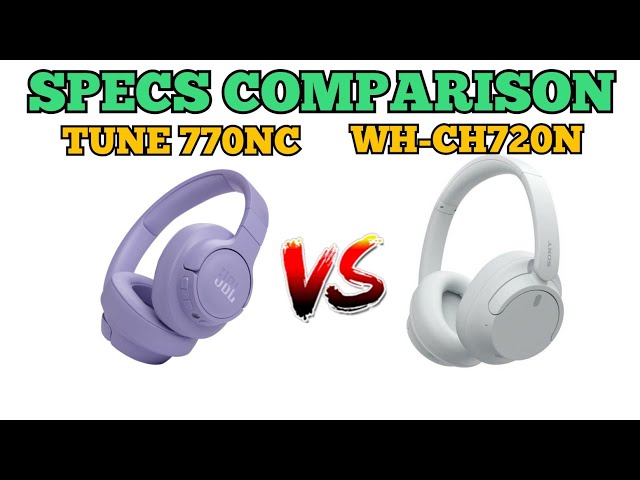 JBL Tune 760NC vs Tune 770NC Bluetooth Wireless Headphones, Compare, Specifications