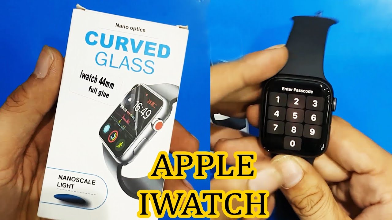 Apple iwatch 44mm UV light full Glue Glass Guard Fix