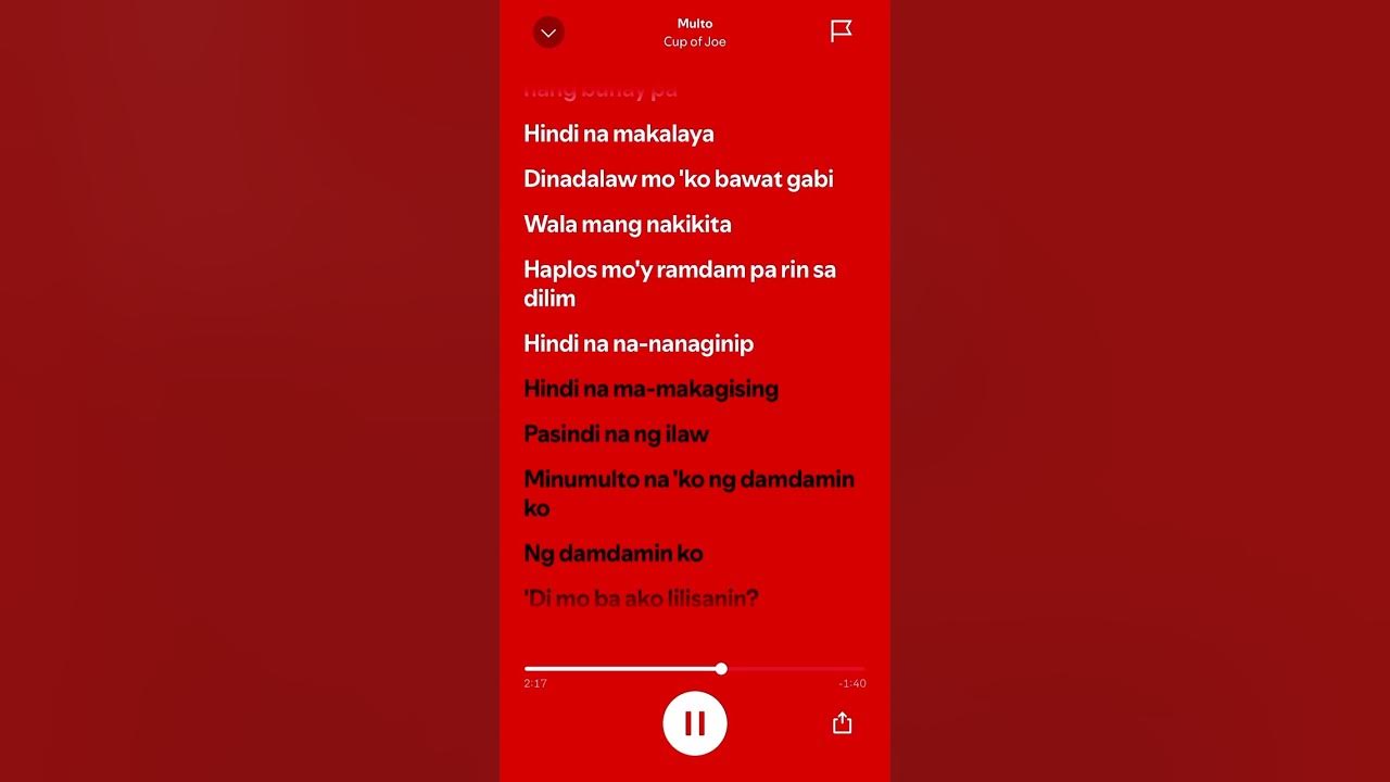 Multo by Cup of Joe #music #lyrics #opm