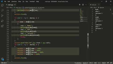 #7 Materi File dalam C++ - Update dan Delete data dalam file TXT dengan C++